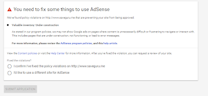 Perhatikan Hal Ini ! Jika Ditolak Google Adsense