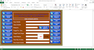 Tampilan awal aplikasi Administrasi Ujian Sekolah