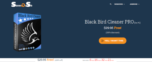 تحميل برنامج Black Bird Cleaner PRO للحاسوب مجانا لفتره محدوده