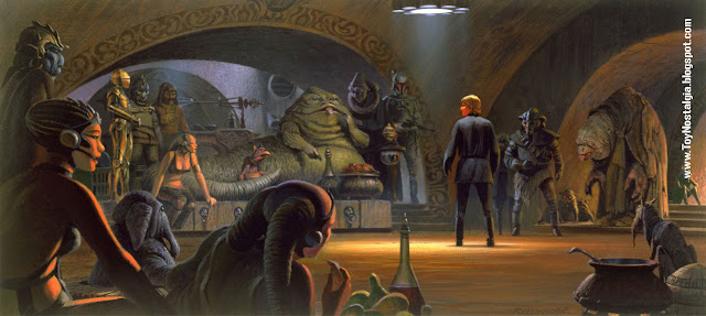 Jabba The Hutt - Palacio Concept Art by Ralph Mc Quarry (JABBA The Hutt Action Playset - KENNER - The Return Of The Jedi)