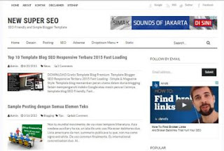 UPDATE!!! New Super SEO Friendly Blogger Template