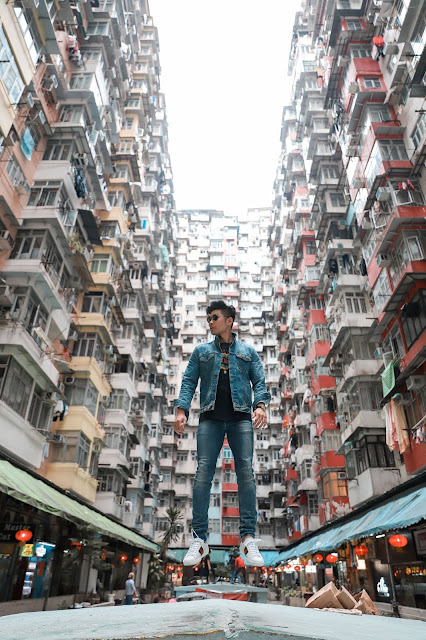 Leo Chan, Levitate Style, wearing Denim Look in Hong Kong