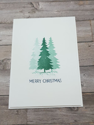 Peaceful deer Stampin up simple stamping easy Christmas card clean looking card