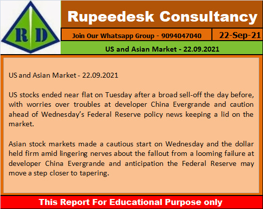 US and Asian Market - 22.09.2021