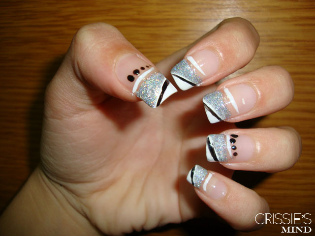 Glitter French Nail Art