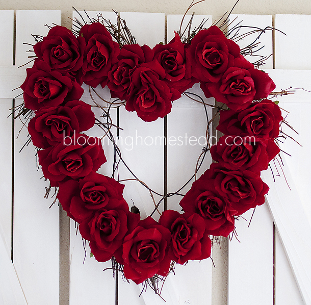 Valentine Wreath {DIY} - Blooming Homestead