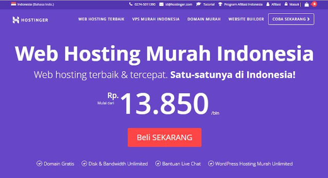 Review Hostinger: Web Hosting Indonesia Murah Berkualitas