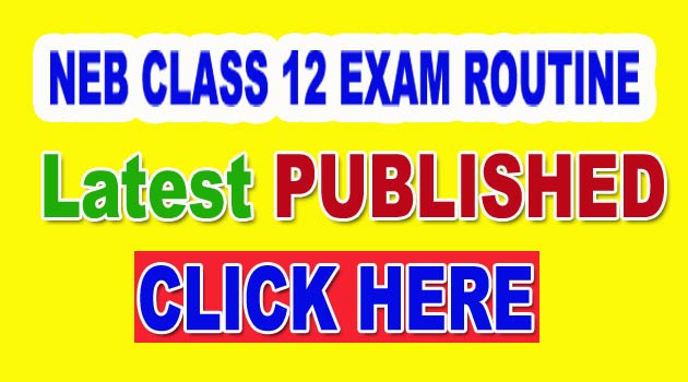 12 Class Exam Routine 2080