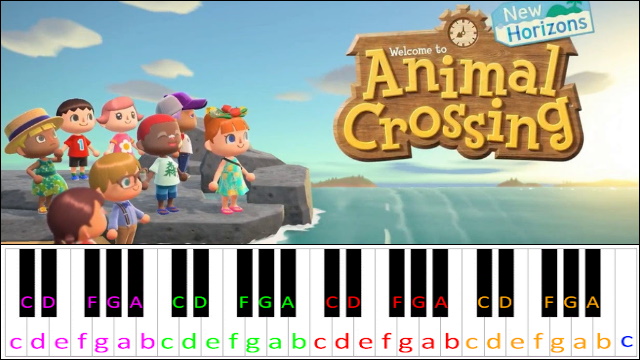 Animal Crossing New Horizons - Main Theme Piano / Keyboard Easy Letter Notes for Beginners