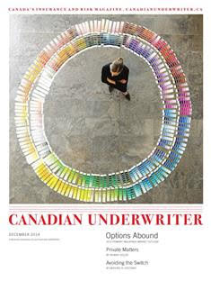 Canadian Underwriter. Canada's insurance and risk magazine - December 2014 | ISSN 0008-5251 | TRUE PDF | Mensile | Professionisti | Assicurazioni | Normativa | Management
Canadian Underwriter is the country’s most trusted source of practical insight and prescriptions, showing insurance decision-makers how to seize the opportunities of today’s dynamic market. Published monthly, Canadian Underwriter has the largest qualified circulation of any insurance magazine in Canada, serving carrier executives and managers, brokers, risk managers and claims professionals.