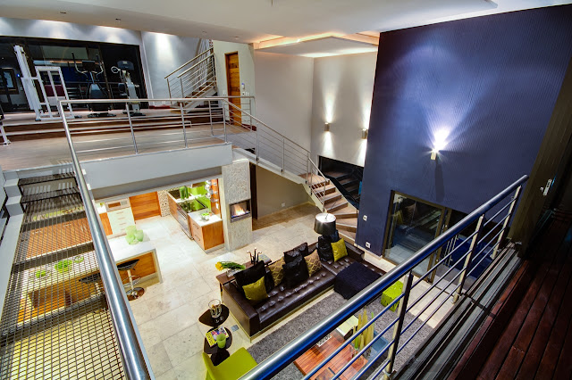 Living room as seen from the upper floor