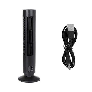 Portable 5V USB Air Conditioner Mini Electric Vertical Bladeless Fan Summer Air Cooler for Home Office Travel Cooling Tower Fan hown store
