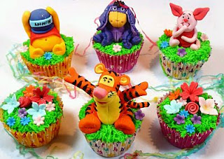 Cupcakes de Winnie Pooh para Fiestas Infantiles