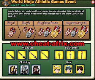 Cheat World Ninja Athletic Games Event