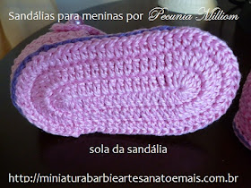 DIY - Sola Sandálias de Crochê para Meninas Por Pecunia MillioM Com Passo a Passo Em Vídeo
