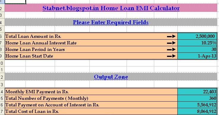 300000 home loan calculator