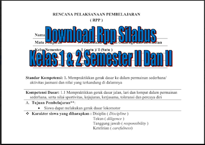 Download Rpp Silabus Penjaskes Kelas 1 dan 2