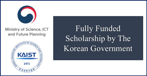 Fully Funded Scholarship by The Korean Government