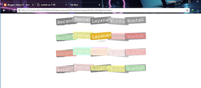 Source Code Menu Navigasi Degan CSS3 Keren Lucu