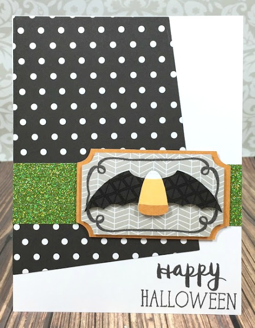 Cricut Candy Corn Bat card