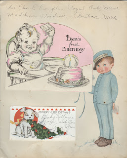 Vintage Baby book, Baby book filled out, 1930