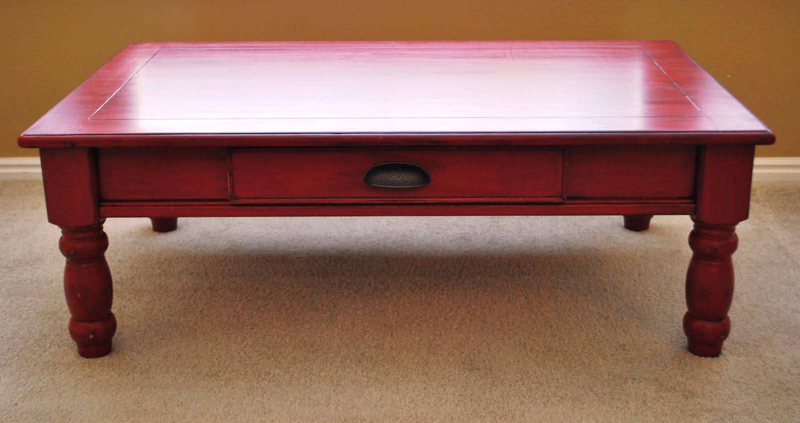 B's Refurnishings: Red Coffee Table - Privately Sold