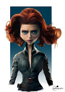 The Avengers Assemble's Black Widow ( Scarlett Johansson ), drawn for the .