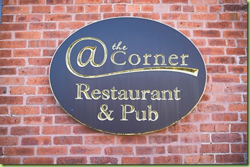 at the corner