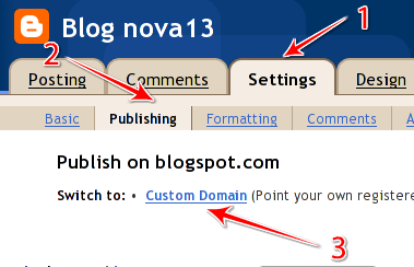 Cara Setting Custom Domain blogspot
