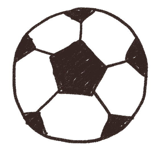 サッカーボールのイラスト（スポーツ器具）: ゆるかわいい無料 ...