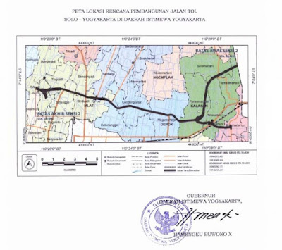 Gubernur Keluarkan SK Peta Lokasi Pembangunan Tol Yogya-Solo