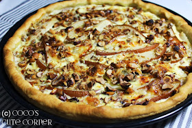 Pear, Blue Cheese and Hazelnut Quiche