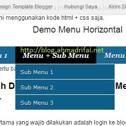 Membuat Menu Serta Sub Menu Tanpa jQuery