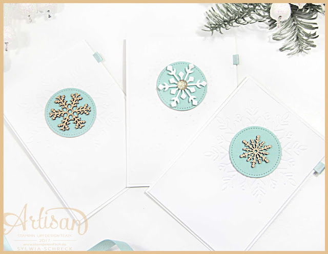 Stampin Up Weihnachtskarten - Schneeflocke