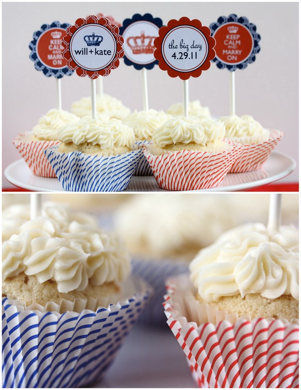 Royal Wedding Cupcake Toppers by TomKat Studio