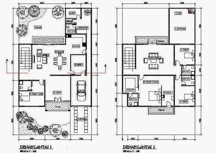 Desain Rumah Minimalis Modern 1 Lantai 4 Kamar Tidur Cek