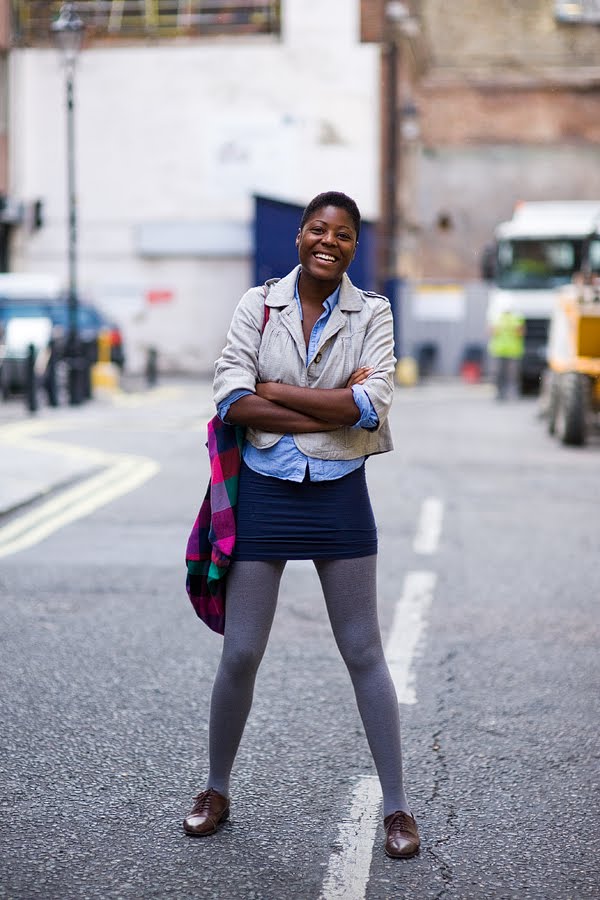London Street Style...Going Up: Grey Tights
