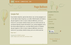 Page Balloon 2-column Blogger Template