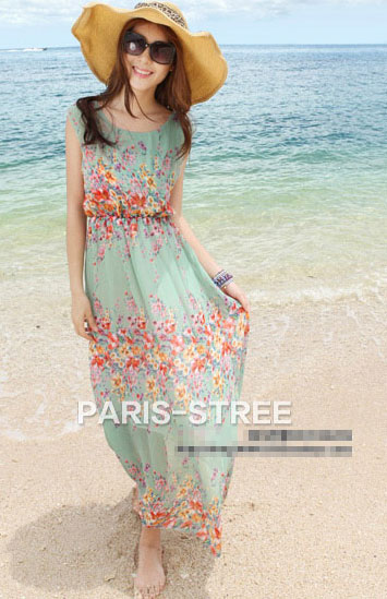 Online Boutique Malaysia Long Dress: Mini Floral