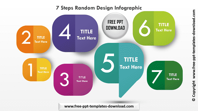 7 Steps Random Design PPT Template Download