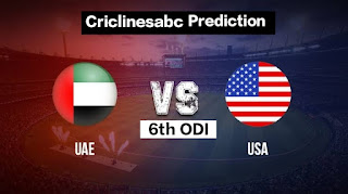 United Arab Emirates vs United States 6th ODI Match Prediction ICC Cricket World Cup League 2