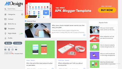 MSD Responsive Grid Style Blogger Template