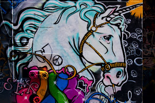 Graffiti - photographed down Hosier Lane in Melbourne