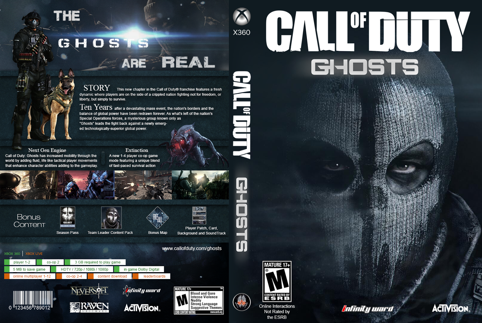 Call Of Duty Ghosts - Xbox 360 - Ultra Capas