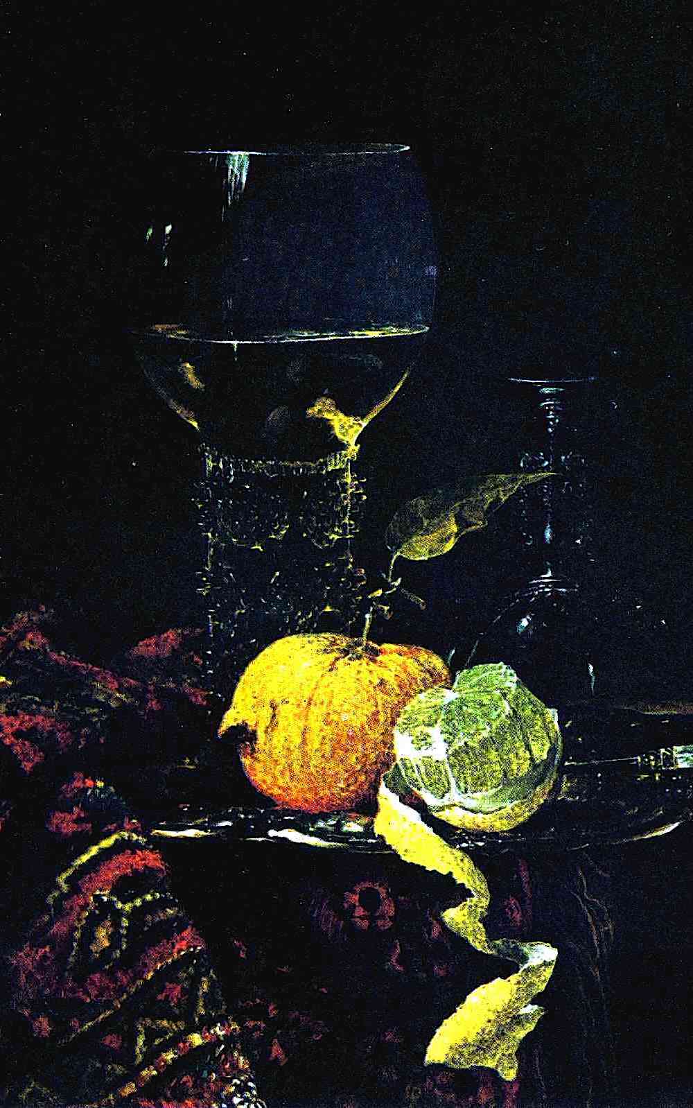 a Willem Kalf 1659 painting of fruit