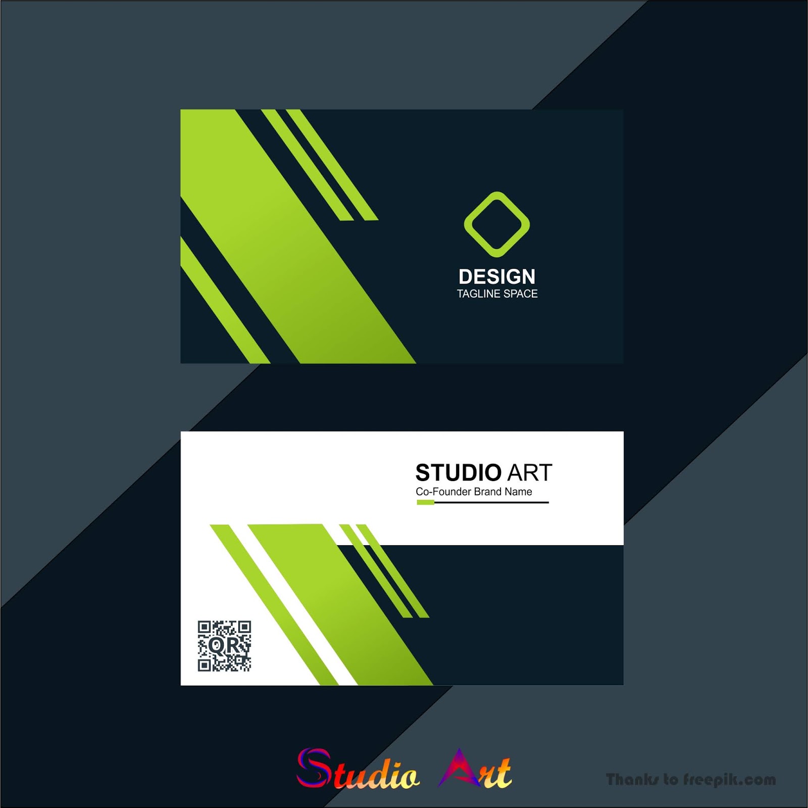  Desain  ID  Card  dengan Tampilan yang Simpel Studio Art