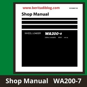 Komatsu wa200-8 shop manual wheel loader