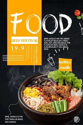 Beef Noodle food menu Layout