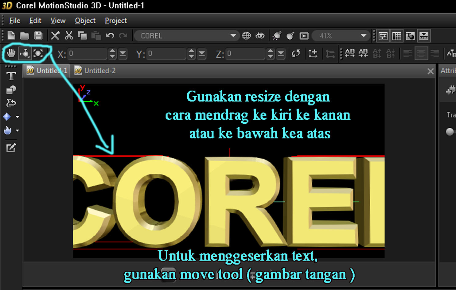 INFO PENDIDIKAN CARA MEMBUAT ANIMASI TEXT DENGAN COREL 3D MOTION