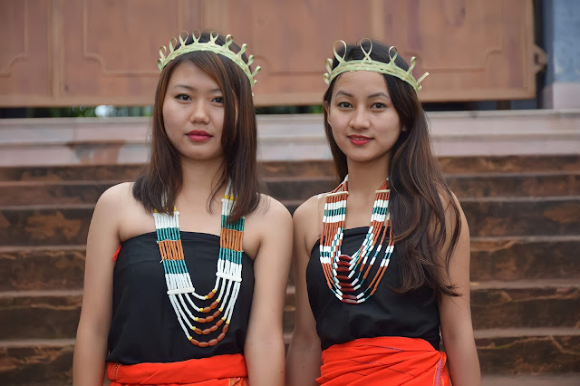 Tangkhul girls with traditional attires and dresses